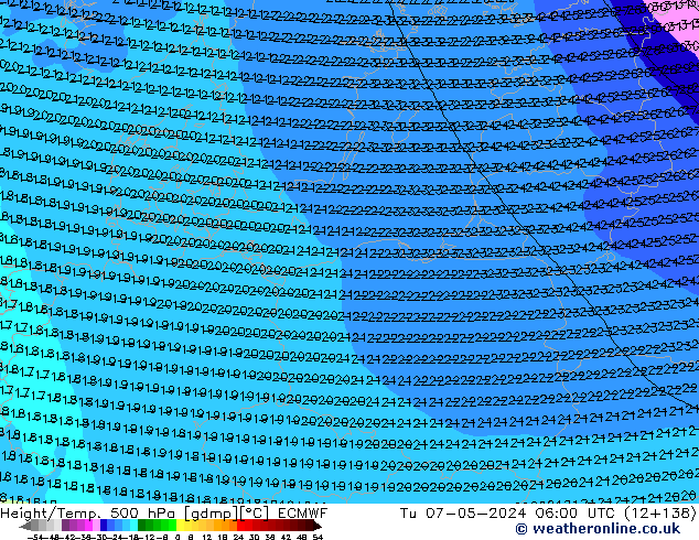 Z500/Rain (+SLP)/Z850 ECMWF Tu 07.05.2024 06 UTC