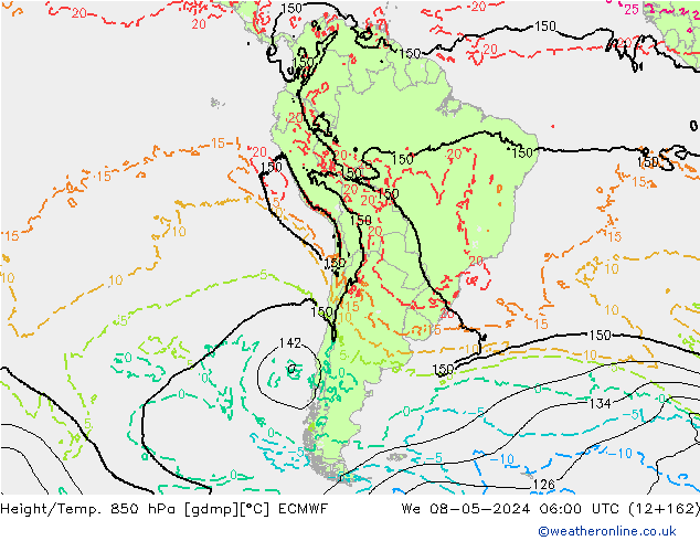 Z500/Rain (+SLP)/Z850 ECMWF  08.05.2024 06 UTC