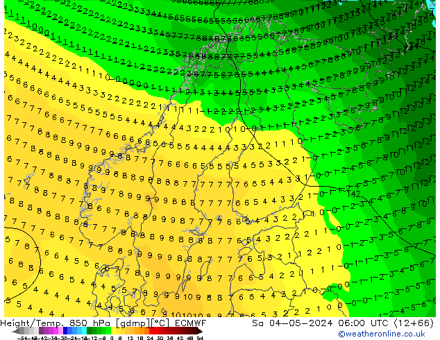 Z500/Rain (+SLP)/Z850 ECMWF Sáb 04.05.2024 06 UTC