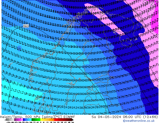 Z500/Rain (+SLP)/Z850 ECMWF Sáb 04.05.2024 06 UTC