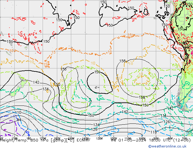 Z500/Rain (+SLP)/Z850 ECMWF We 01.05.2024 18 UTC