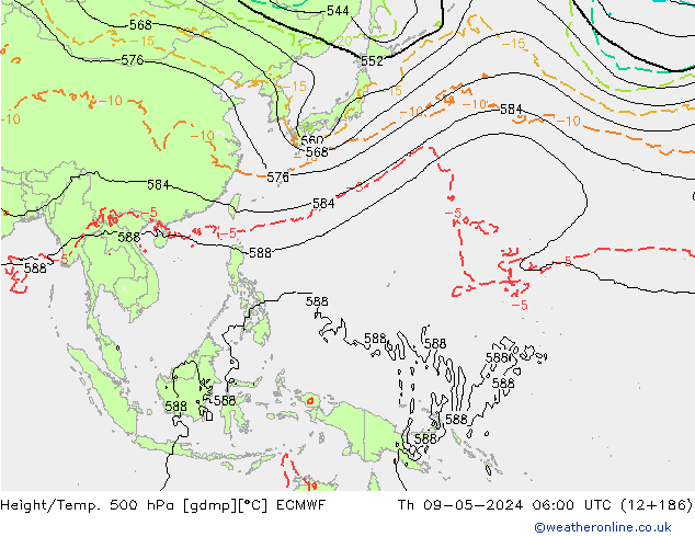 Z500/Rain (+SLP)/Z850 ECMWF jeu 09.05.2024 06 UTC