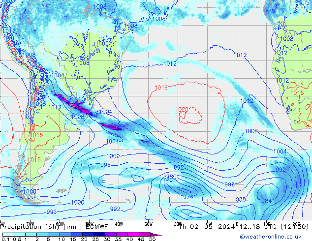 Z500/Rain (+SLP)/Z850 ECMWF Th 02.05.2024 18 UTC