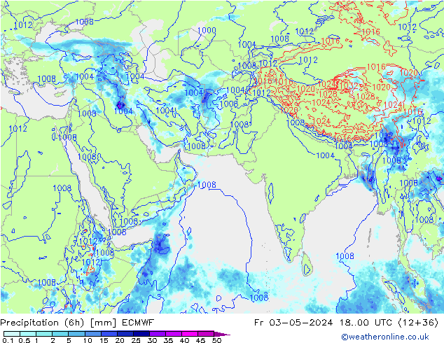 Z500/Rain (+SLP)/Z850 ECMWF ven 03.05.2024 00 UTC