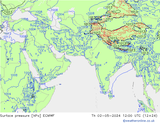 Yer basıncı ECMWF Per 02.05.2024 12 UTC