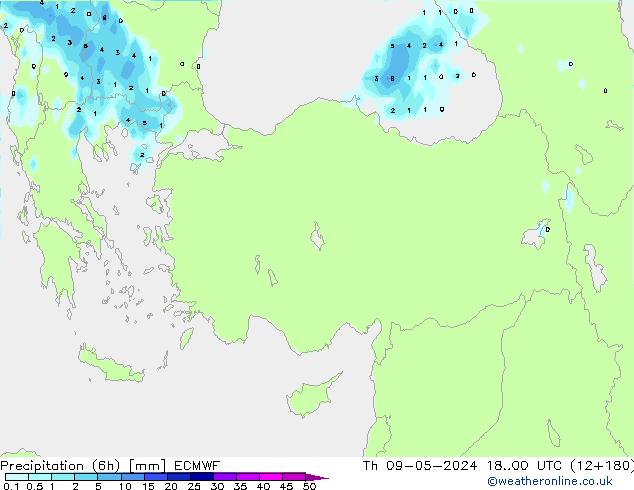 Z500/Rain (+SLP)/Z850 ECMWF jue 09.05.2024 00 UTC