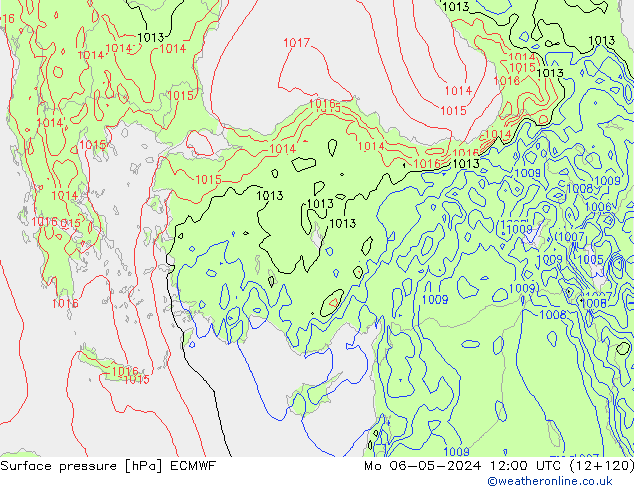 приземное давление ECMWF пн 06.05.2024 12 UTC