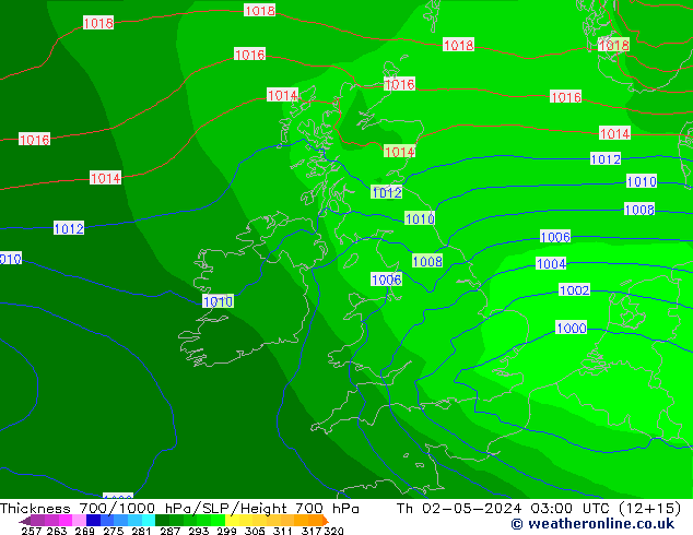 Thck 700-1000 hPa ECMWF Qui 02.05.2024 03 UTC