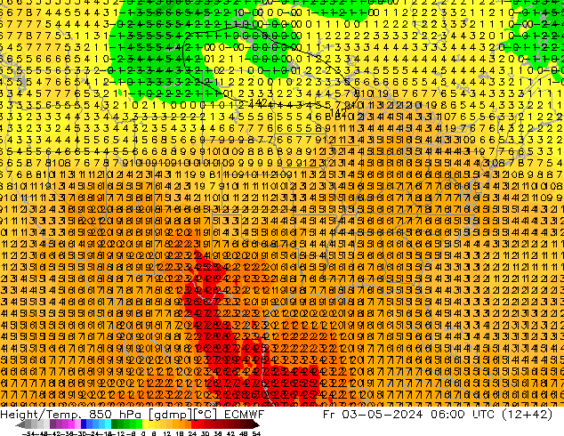 Z500/Rain (+SLP)/Z850 ECMWF Pá 03.05.2024 06 UTC