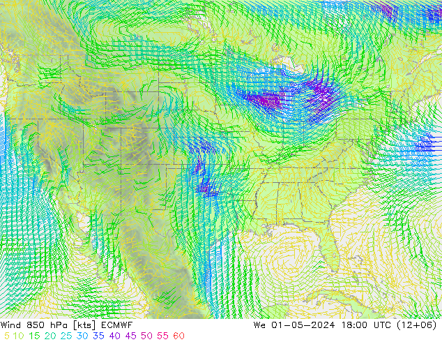 Wind 850 hPa ECMWF We 01.05.2024 18 UTC