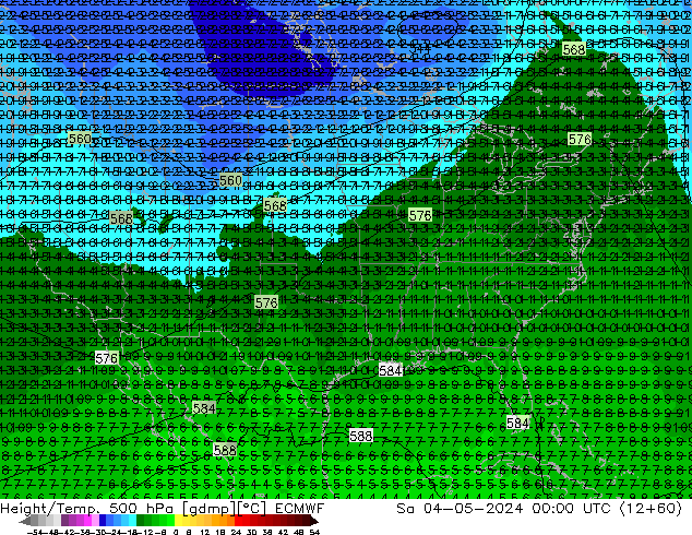 Z500/Rain (+SLP)/Z850 ECMWF Sa 04.05.2024 00 UTC