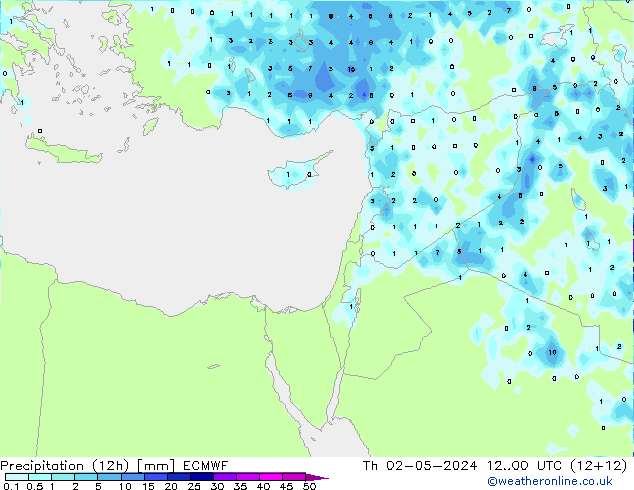 Nied. akkumuliert (12Std) ECMWF Do 02.05.2024 00 UTC