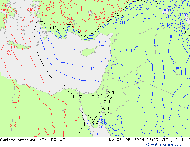 Luchtdruk (Grond) ECMWF ma 06.05.2024 06 UTC