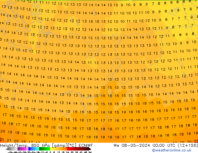 Z500/Rain (+SLP)/Z850 ECMWF śro. 08.05.2024 00 UTC