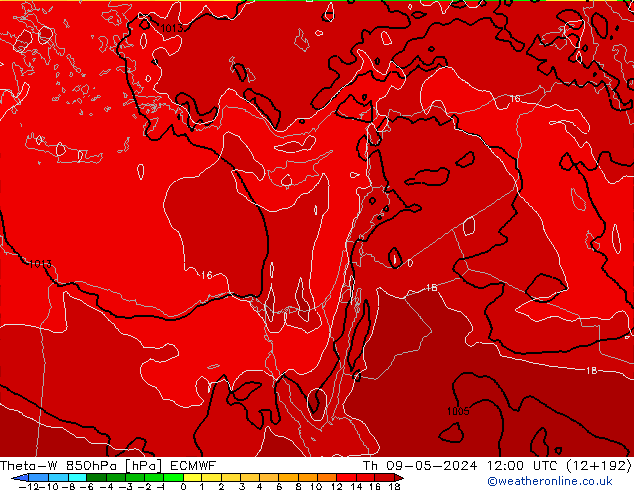 Theta-W 850hPa ECMWF Qui 09.05.2024 12 UTC