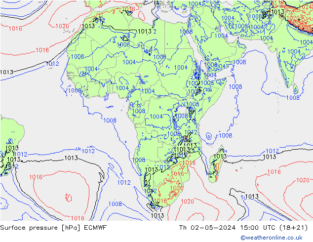 приземное давление ECMWF чт 02.05.2024 15 UTC