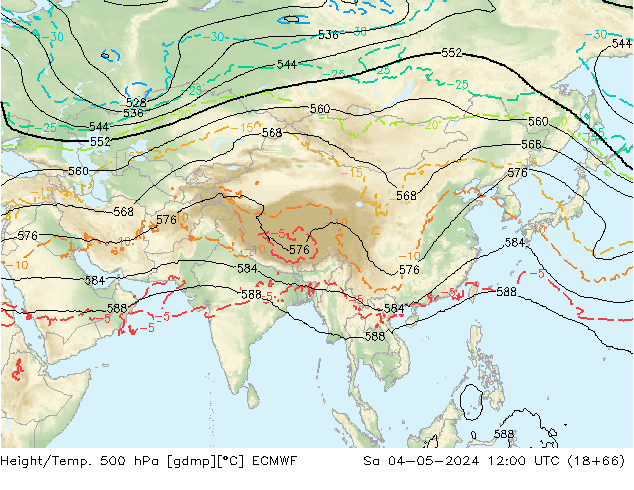 Z500/Rain (+SLP)/Z850 ECMWF So 04.05.2024 12 UTC