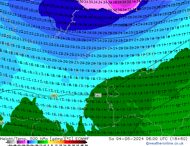 Z500/Rain (+SLP)/Z850 ECMWF sáb 04.05.2024 06 UTC