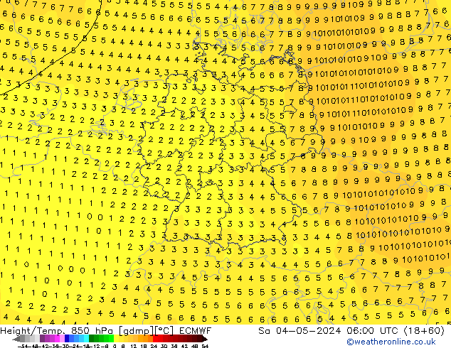 Z500/Rain (+SLP)/Z850 ECMWF Sa 04.05.2024 06 UTC