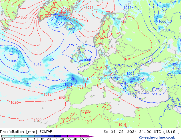 Precipitazione ECMWF sab 04.05.2024 00 UTC