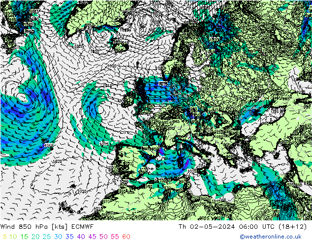  850 hPa ECMWF  02.05.2024 06 UTC