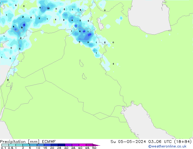 Yağış ECMWF Paz 05.05.2024 06 UTC