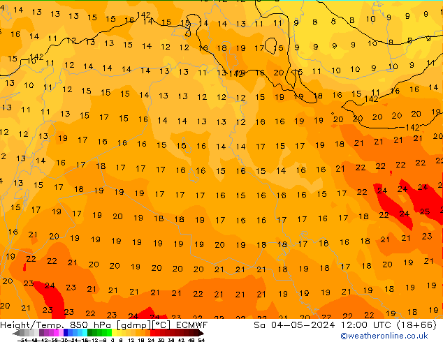 Z500/Rain (+SLP)/Z850 ECMWF Sa 04.05.2024 12 UTC