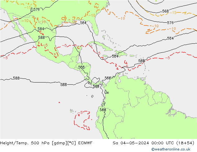 Z500/Rain (+SLP)/Z850 ECMWF сб 04.05.2024 00 UTC