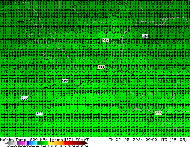 Z500/Rain (+SLP)/Z850 ECMWF jue 02.05.2024 00 UTC