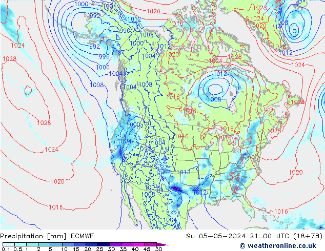 Neerslag ECMWF zo 05.05.2024 00 UTC