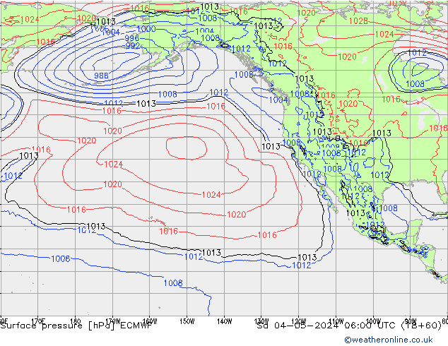 Surface pressure ECMWF Sa 04.05.2024 06 UTC