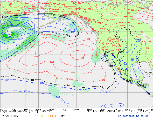 High wind areas ECMWF Th 02.05.2024 15 UTC