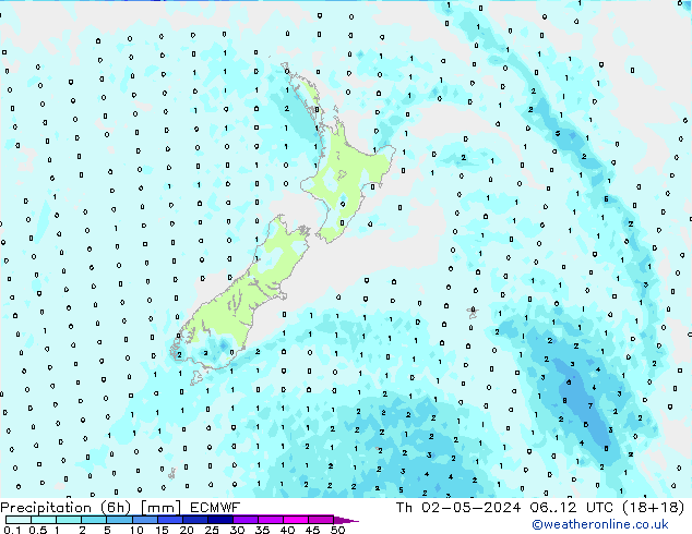 Z500/Rain (+SLP)/Z850 ECMWF Th 02.05.2024 12 UTC