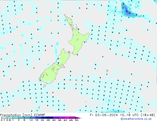 Precipitation ECMWF Fr 03.05.2024 18 UTC