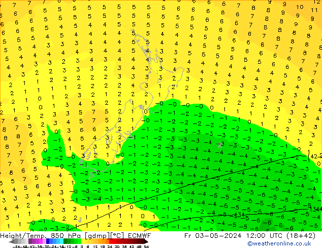 Z500/Rain (+SLP)/Z850 ECMWF pt. 03.05.2024 12 UTC