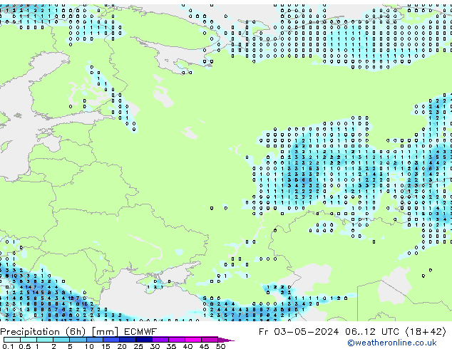 Z500/Regen(+SLP)/Z850 ECMWF vr 03.05.2024 12 UTC