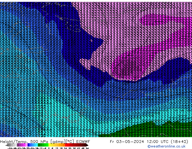 Z500/Regen(+SLP)/Z850 ECMWF vr 03.05.2024 12 UTC