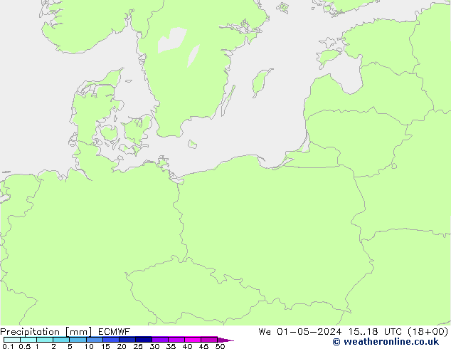 Niederschlag ECMWF Mi 01.05.2024 18 UTC