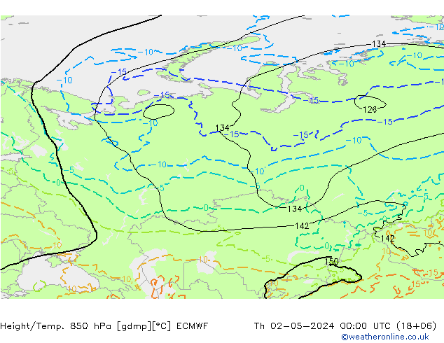 Z500/Rain (+SLP)/Z850 ECMWF gio 02.05.2024 00 UTC