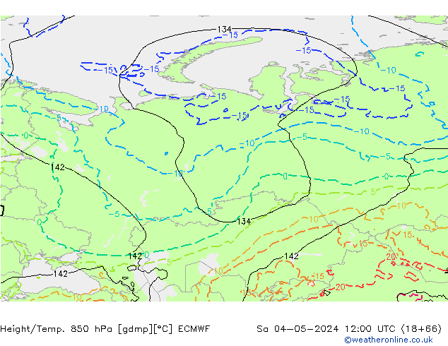 Z500/Rain (+SLP)/Z850 ECMWF so. 04.05.2024 12 UTC