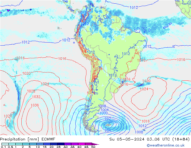 Precipitation ECMWF Su 05.05.2024 06 UTC
