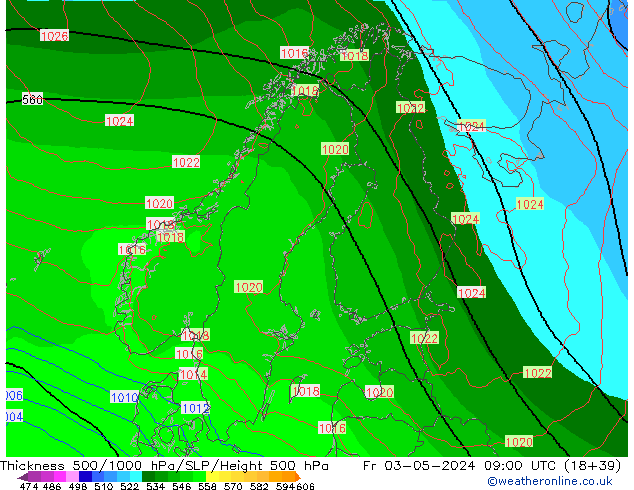 Thck 500-1000hPa ECMWF ven 03.05.2024 09 UTC