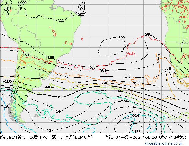 Z500/Rain (+SLP)/Z850 ECMWF sáb 04.05.2024 06 UTC