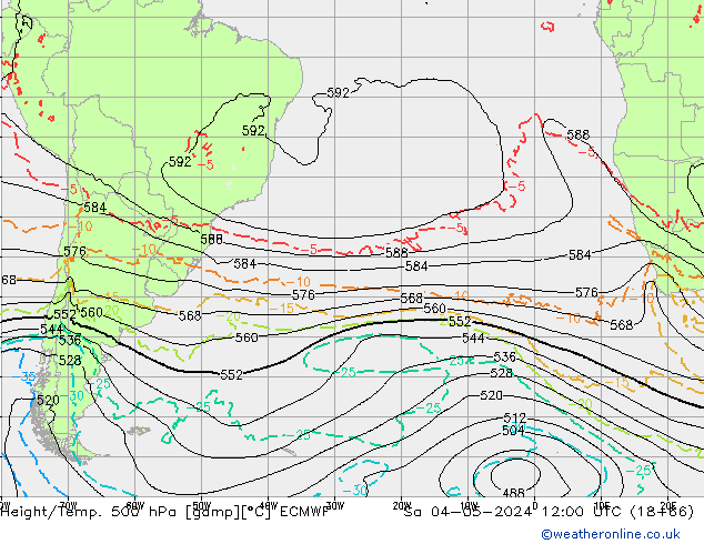 Z500/Rain (+SLP)/Z850 ECMWF Sáb 04.05.2024 12 UTC