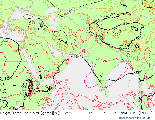 Z500/Rain (+SLP)/Z850 ECMWF Qui 02.05.2024 18 UTC