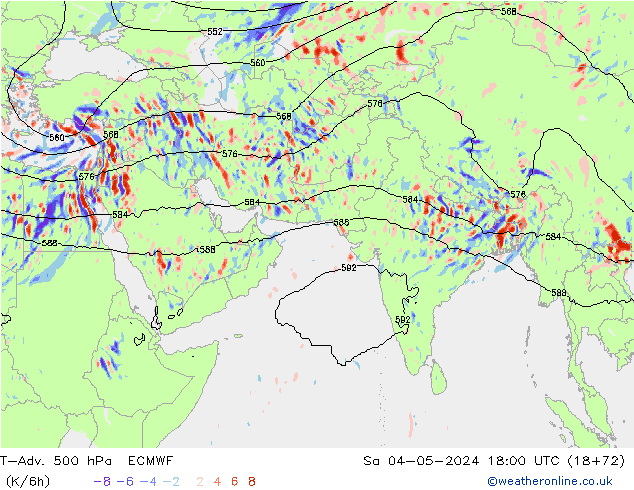 T-Adv. 500 hPa ECMWF sáb 04.05.2024 18 UTC