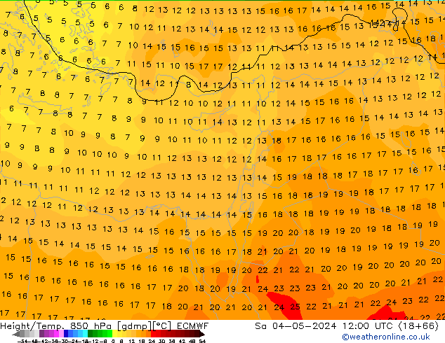 Z500/Rain (+SLP)/Z850 ECMWF Sa 04.05.2024 12 UTC