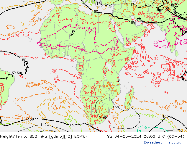 Z500/Rain (+SLP)/Z850 ECMWF Sa 04.05.2024 06 UTC