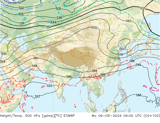 Z500/Regen(+SLP)/Z850 ECMWF ma 06.05.2024 06 UTC