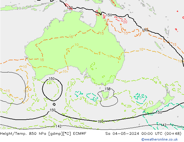 Z500/Rain (+SLP)/Z850 ECMWF Sa 04.05.2024 00 UTC